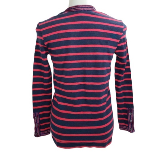 J. Crew Cardigan, J. Crew Striped Cardigan Red Blue Metallic - Picture 3 of 3